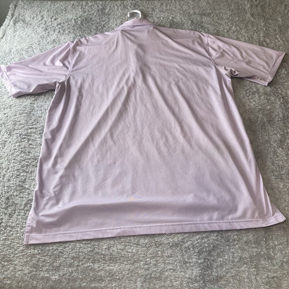 Turtleson Polo Golf Shirt Mens Purple With Geo Design Short Sleeve Men's XL. - Picture 7 of 7
